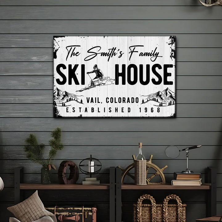 Ski House Sign