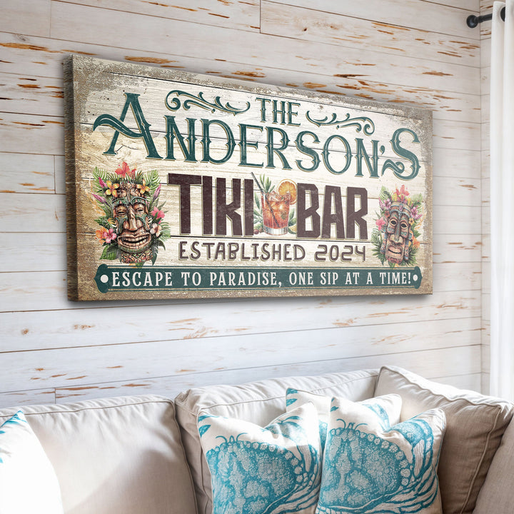 Personalized Tiki Bar Sign III