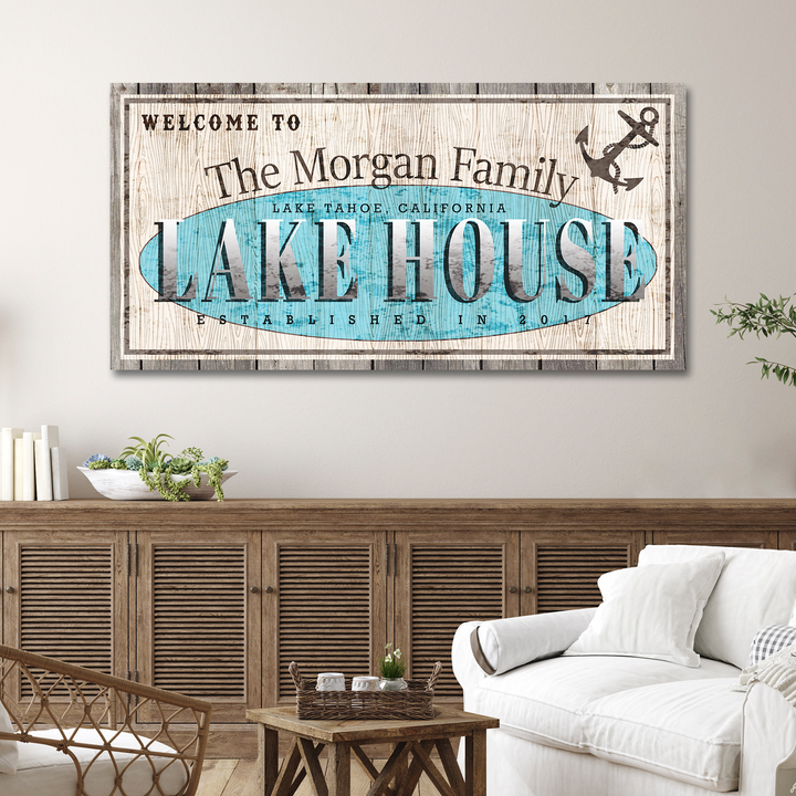 Vintage Family Lake House Sign