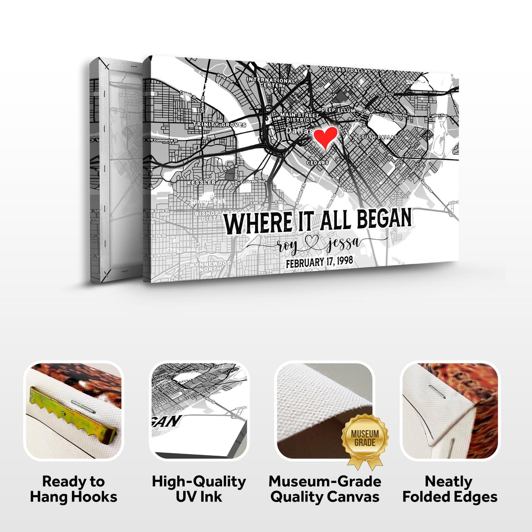 Couple Street Map Sign