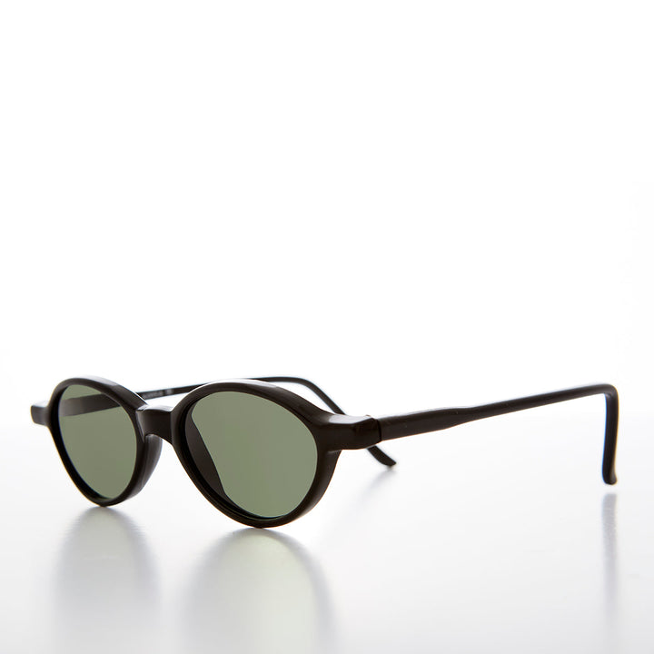 Small Oval Slim Edgy Hipster Vintage 1990s Sunglass -  Payton