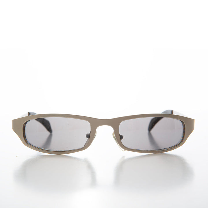 90s Sleek Sporty Wrap Metal Sunglass - Perez