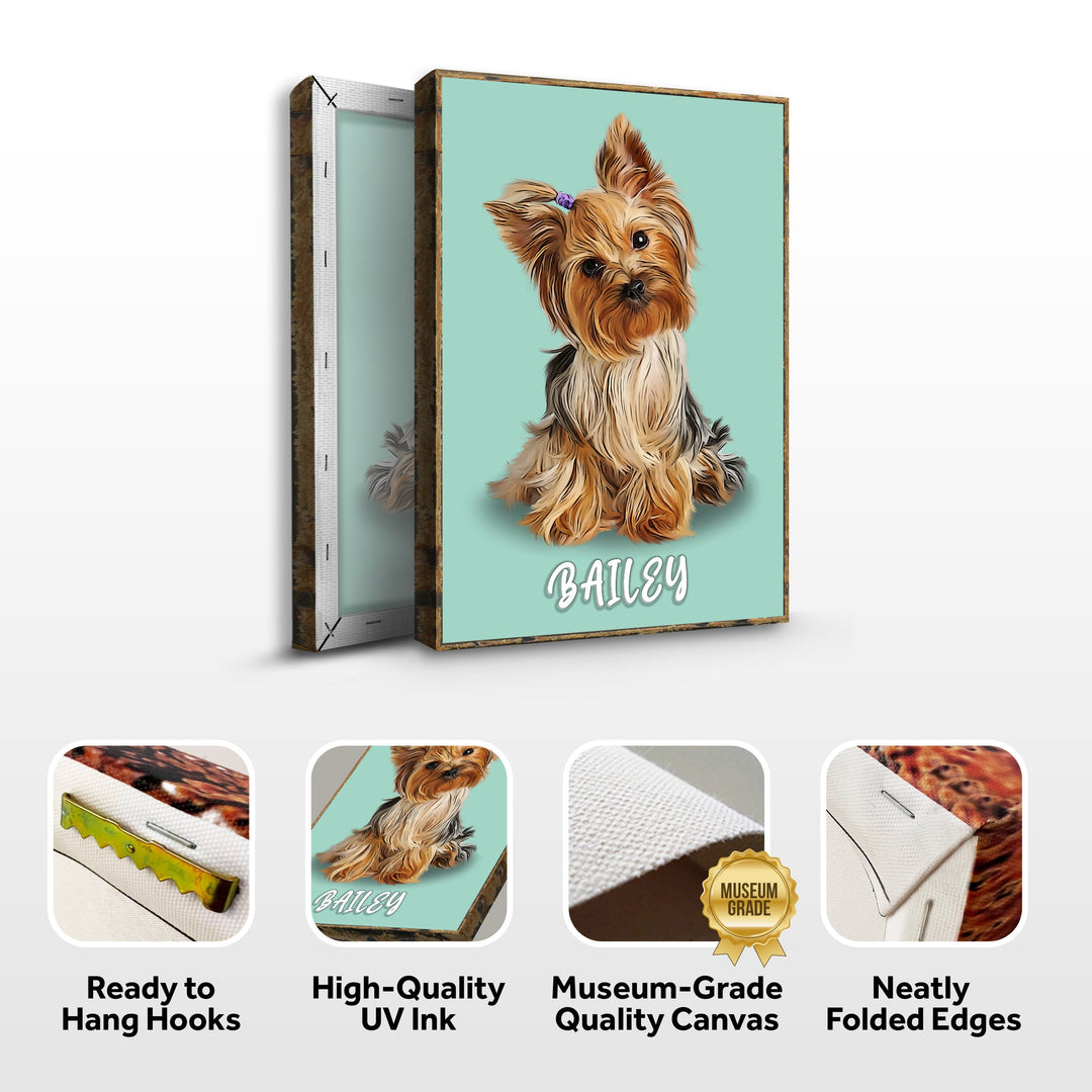 Pet Pastel Portrait- Yorkshire Terrier Sign