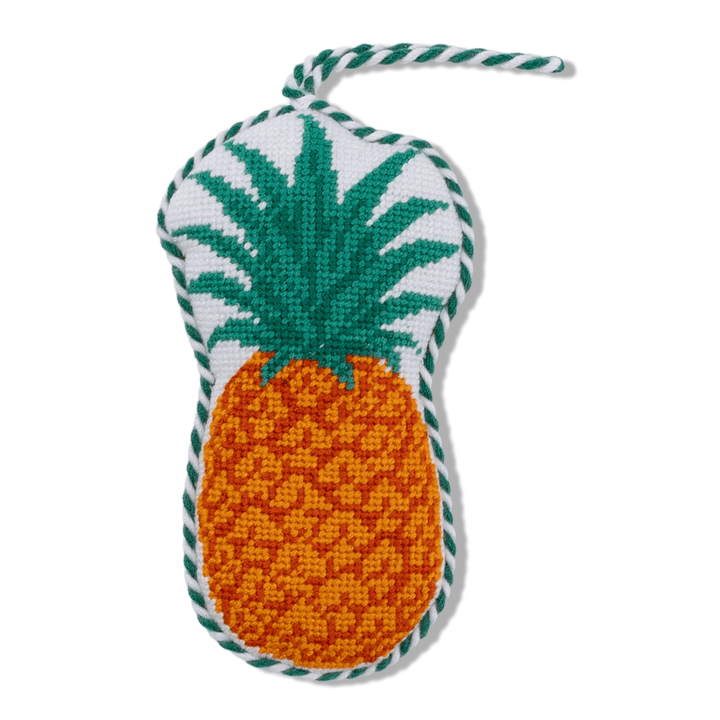 Needlepoint Icon Ornament - Pineapple