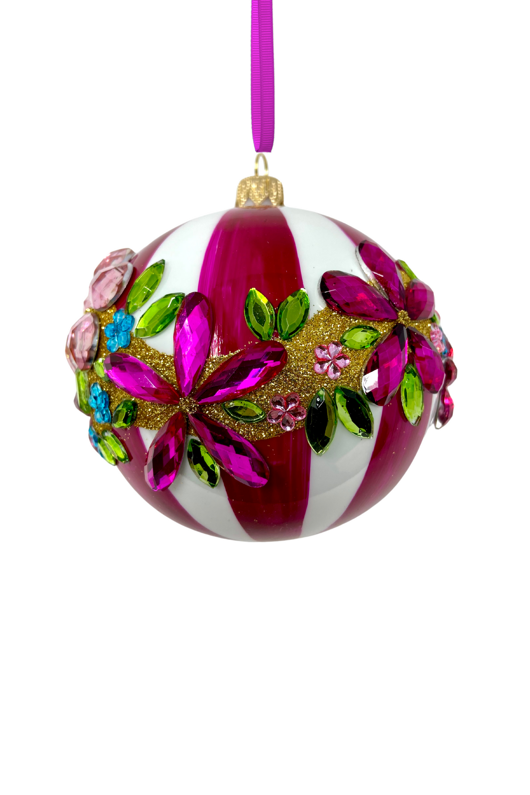 Runway Rose Polish Glass Bauble