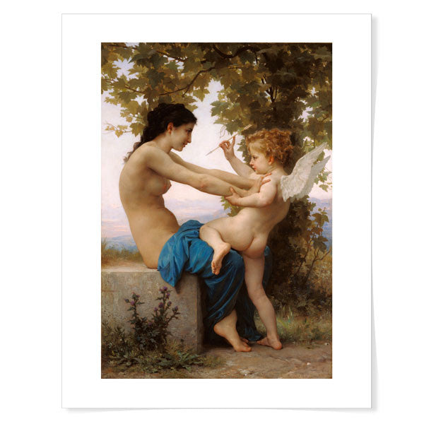 Bouguereau - A Young Girl Defending Herself against Eros 11" x 14" Print