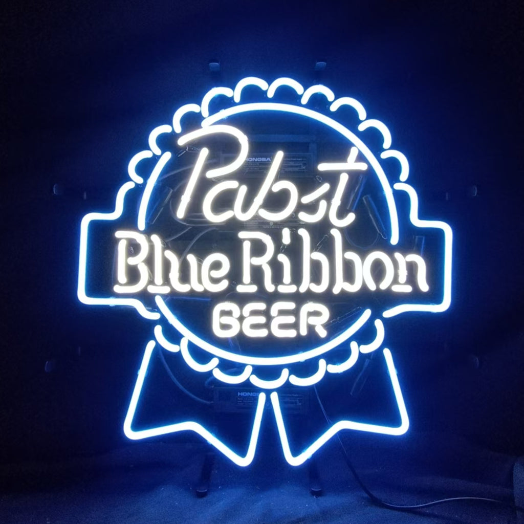 Pabst Blue Ribbon Beer Logo Neon Signs