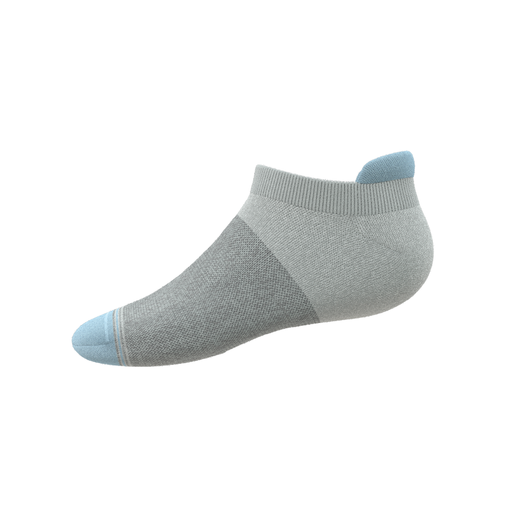The Pacific Blue | Tri Color Block Heel Hammock™ Ankle Socks