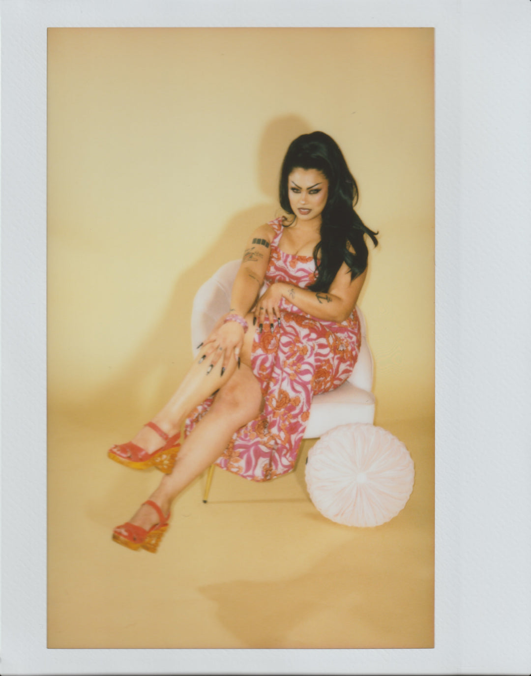 the Pagoda - in Red Suede and Leather