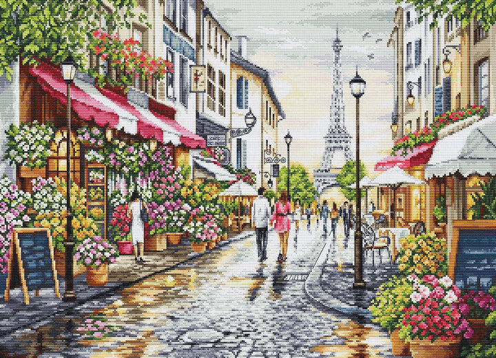 Paris Flower Shop BU5107L Counted Cross-Stitch Kit