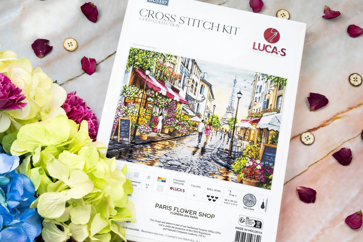 Paris Flower Shop BU5107L Counted Cross-Stitch Kit