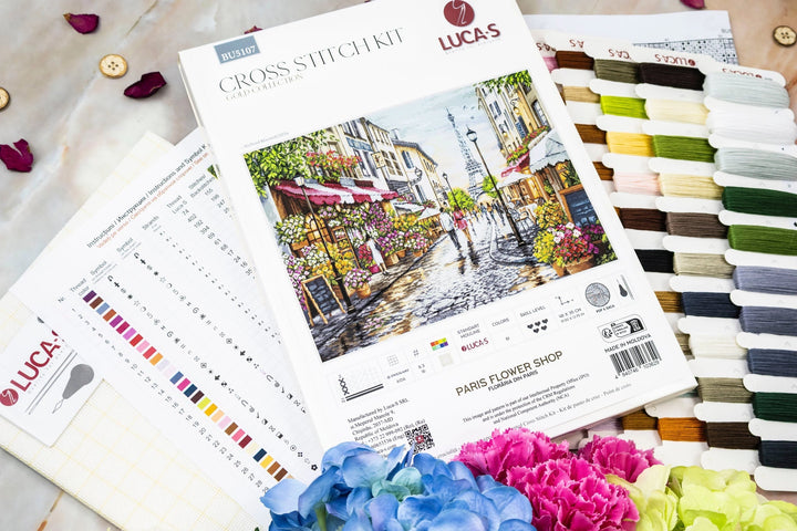 Paris Flower Shop BU5107L Counted Cross-Stitch Kit