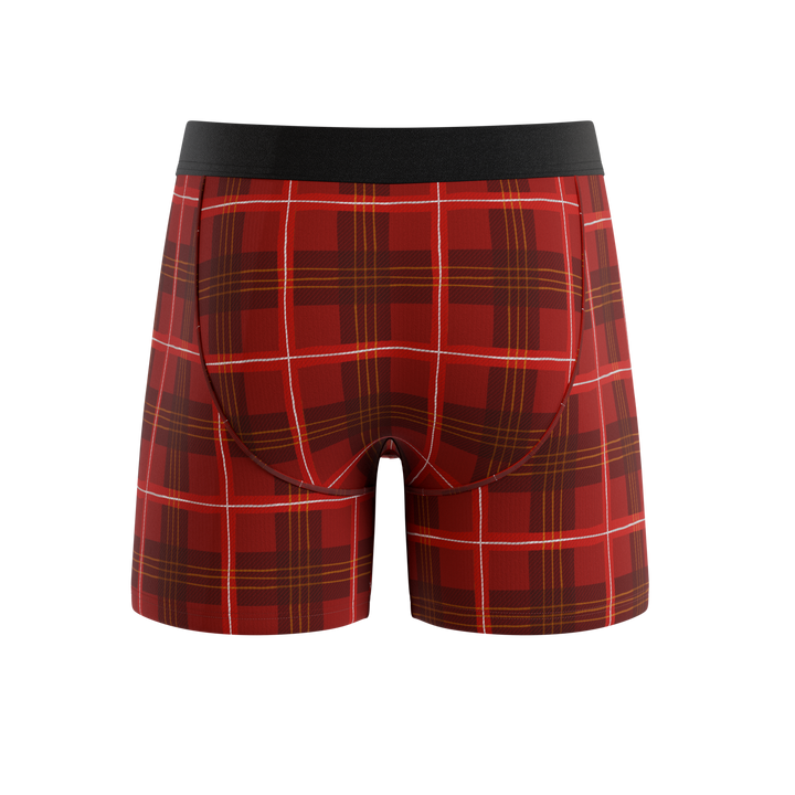 The Partridge | Red Cozy Plaid Ball Hammock® Pouch Underwear