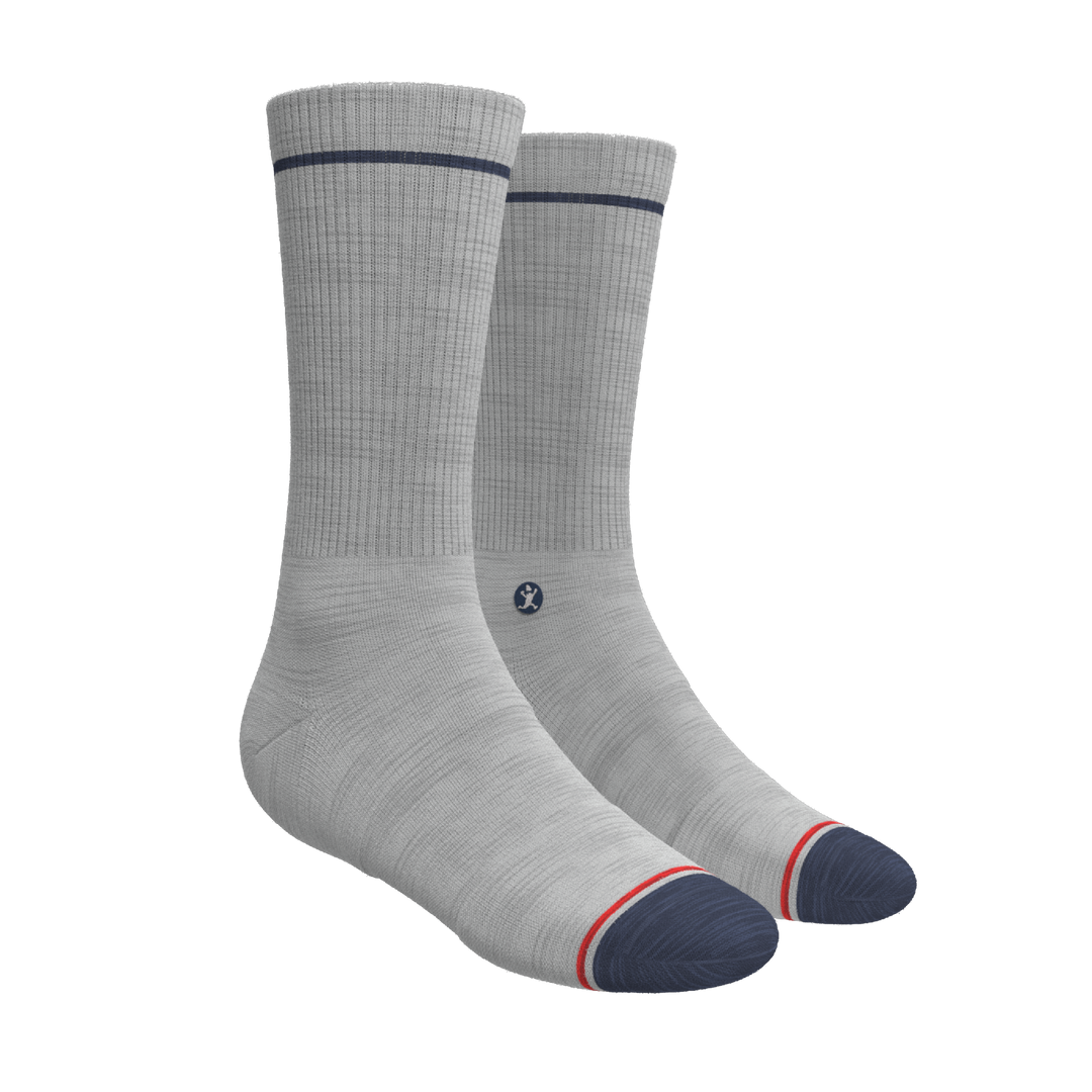 The Pebble | Grey Heel Hammock™ Crew Socks