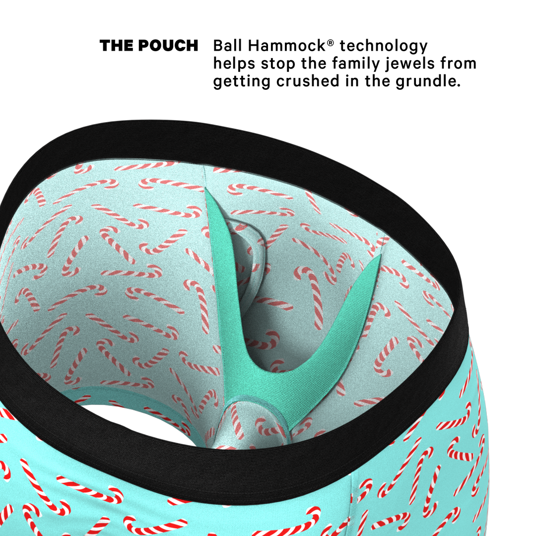 The Peppermint Pimp Canes | Candy Cane Ball Hammock® Pouch Underwear With Fly