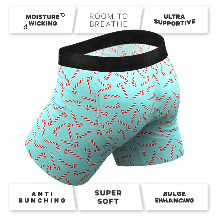 The Peppermint Pimp Canes | Candy Cane Ball Hammock® Pouch Underwear With Fly