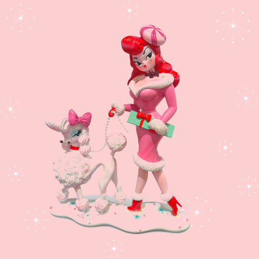 Peppermint Von Frost 12" Pink Lady w/ Poodle | Miss Fluff December Diamonds – SHIPS JULY