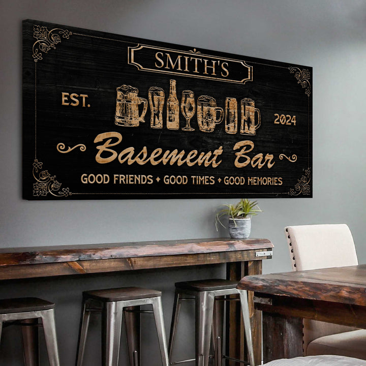 Personalized Basement Bar Sign II