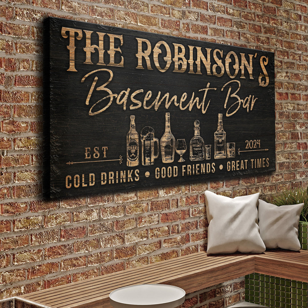 Personalized Basement Bar Sign III