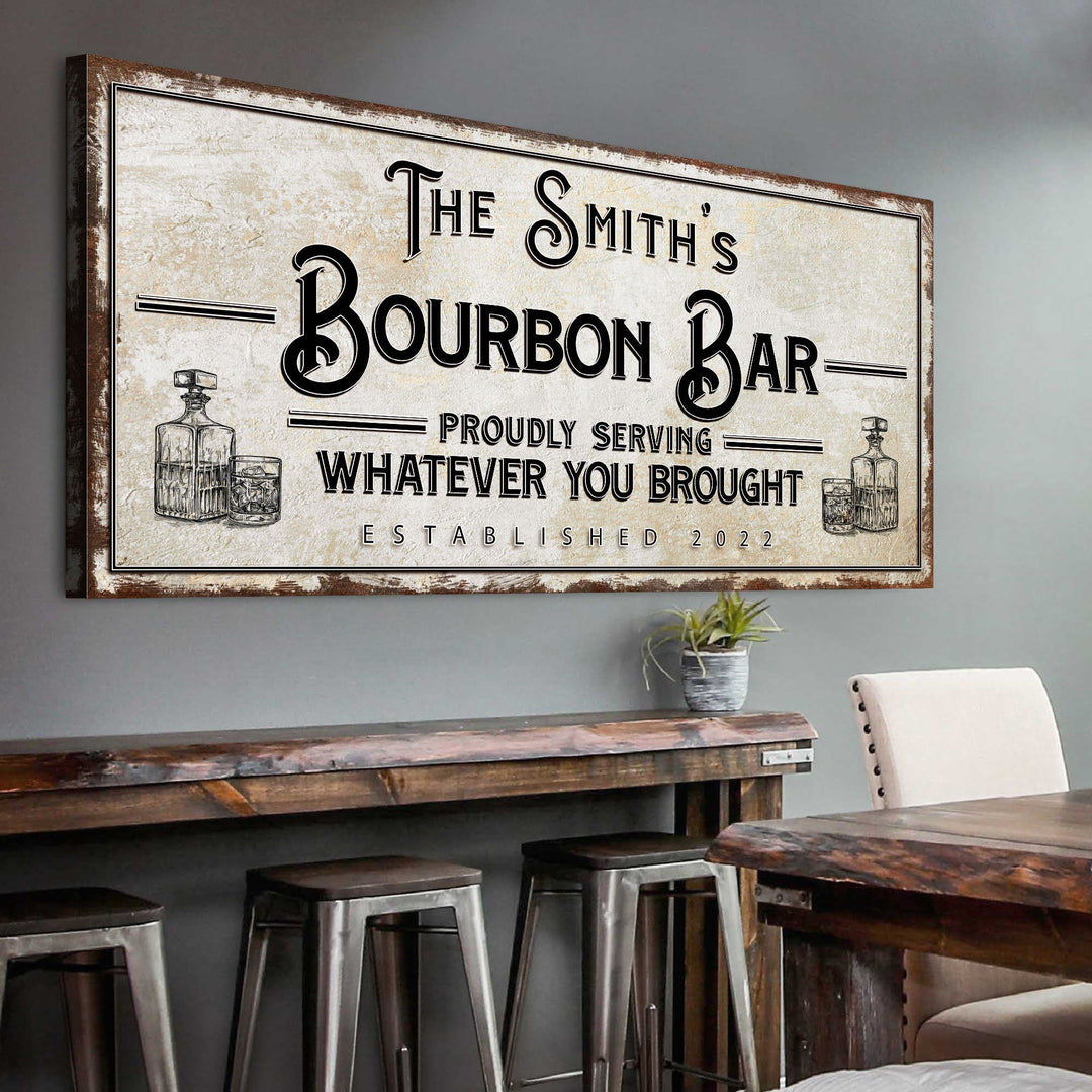Personalized Bourbon Bar Sign