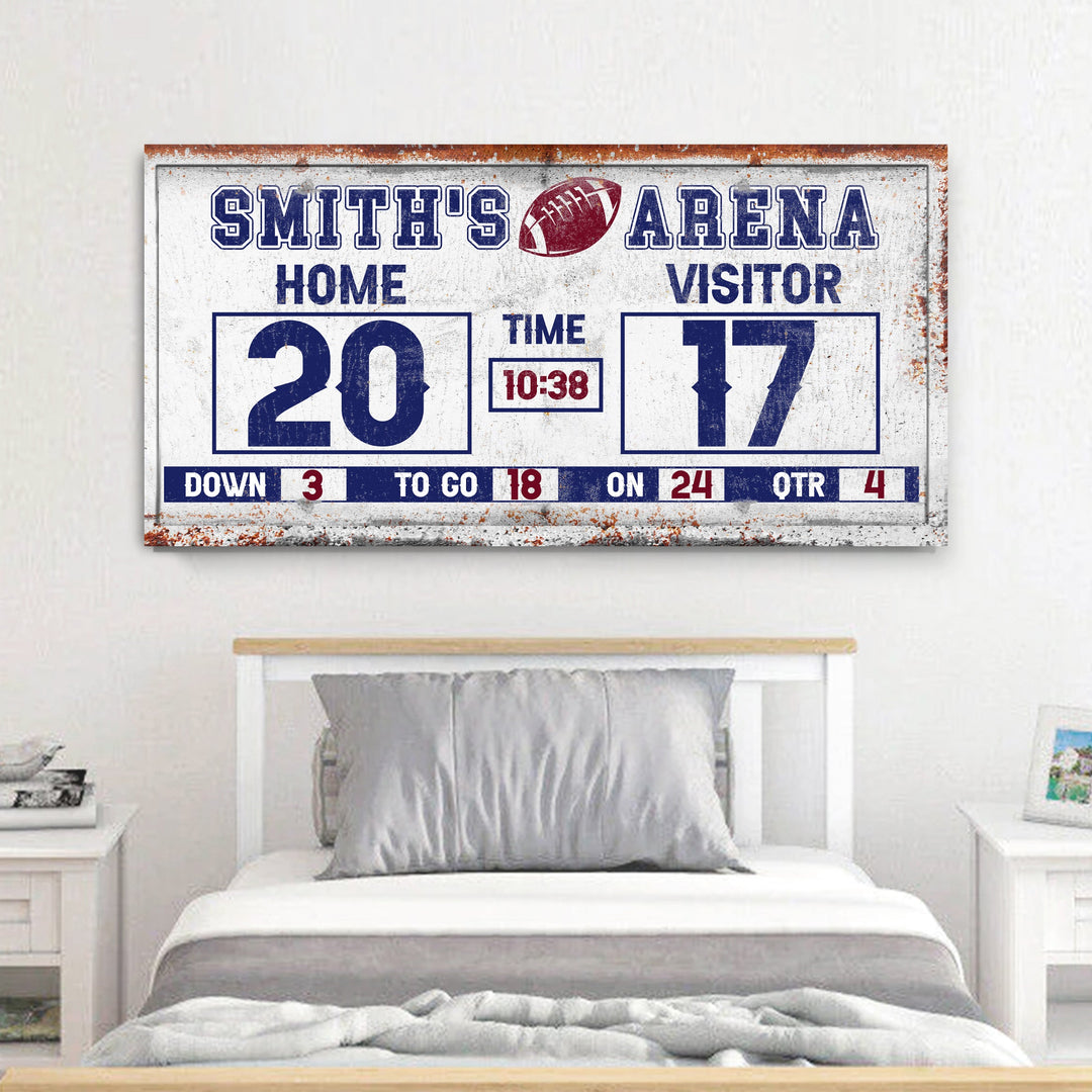 Personalized Football Scoreboard Sign