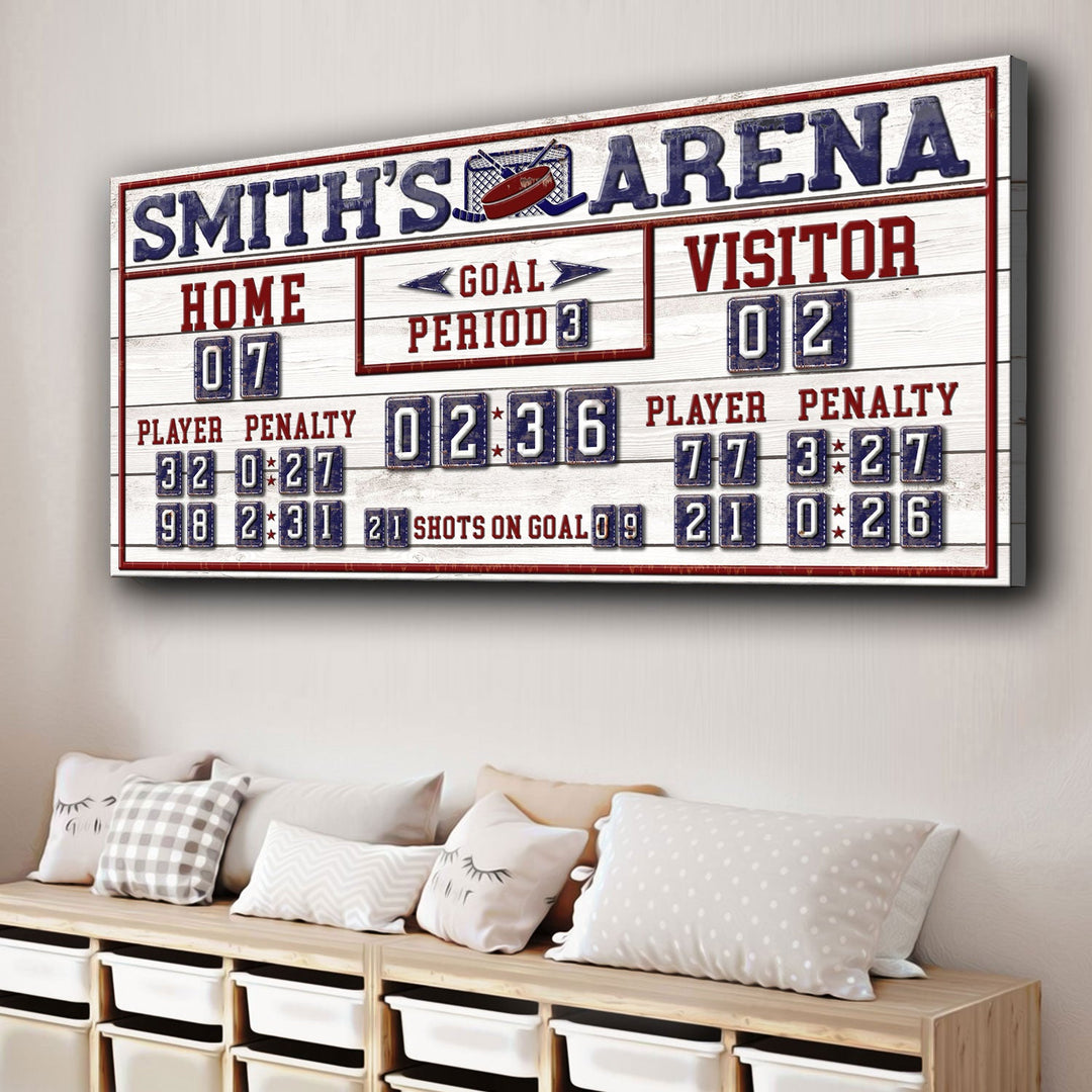 Personalized Hockey Scoreboard Sign