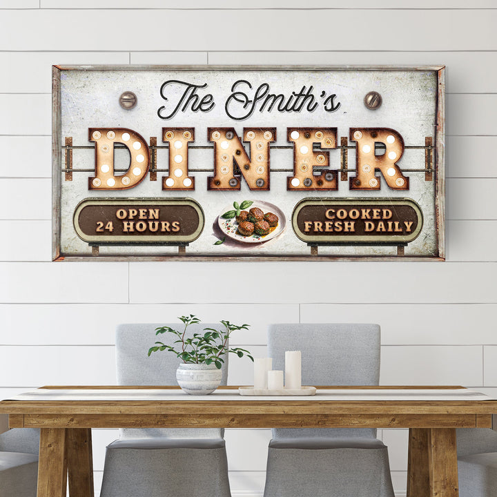 Personalized Vintage Diner Sign