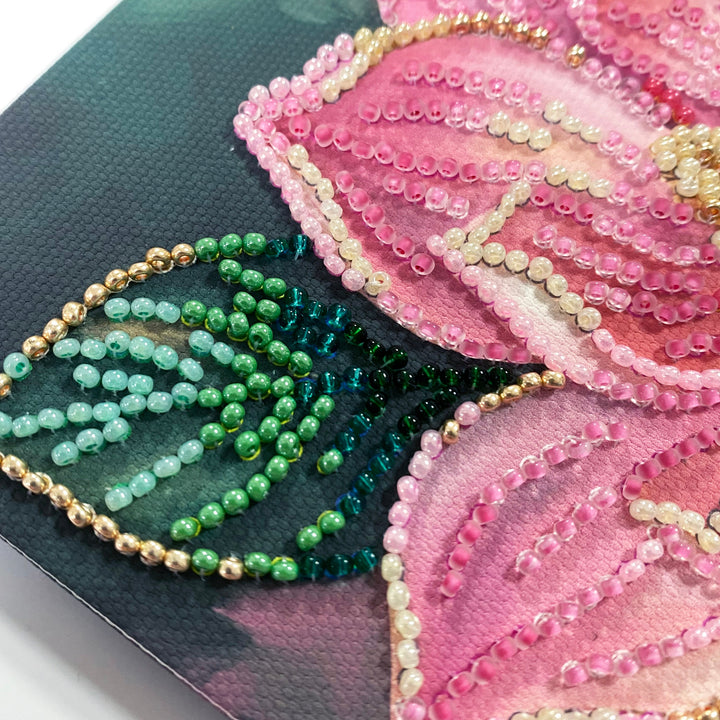 Petal Kiss Mini Bead Embroidery Kit by Abris Art AM-267