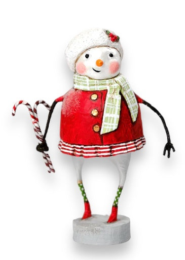 Minty Christmas Snowgirl Figurine by Lori Mitchell *NEW for 2024*