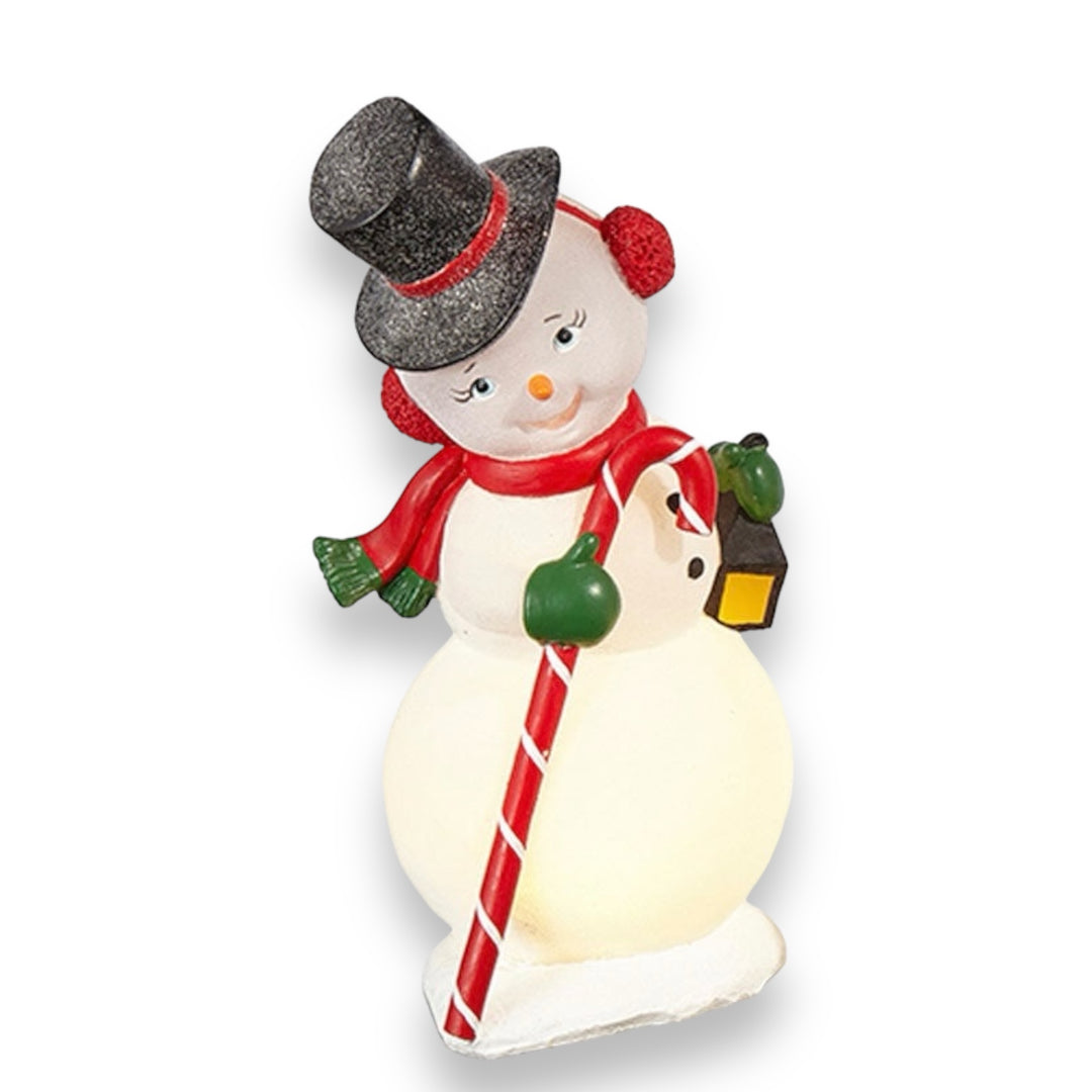 12" Lighted Retro Snowman Blowmold