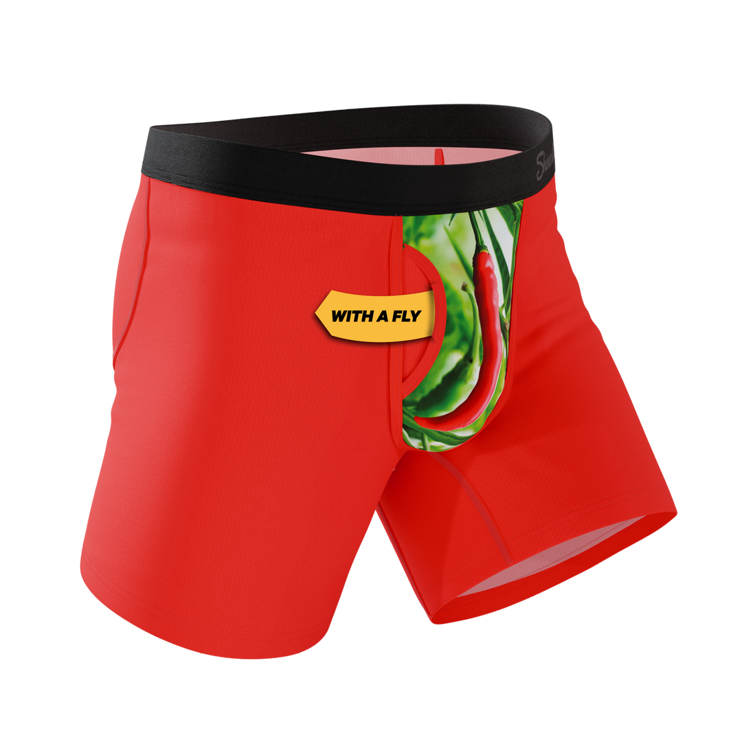 The Picante | Chili Pepper Ball Hammock® Pouch Underwear With Fly