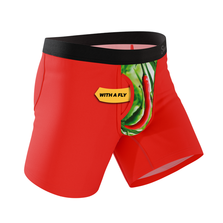 The Picante | Chili Pepper Ball Hammock® Pouch Underwear With Fly