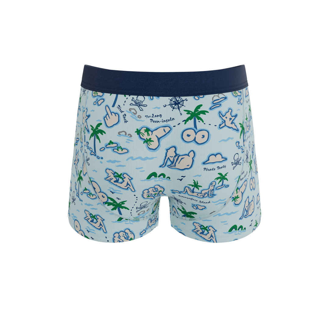 The Pirate's Booty | Naughty Map Ball Hammock® Pouch Trunks Underwear