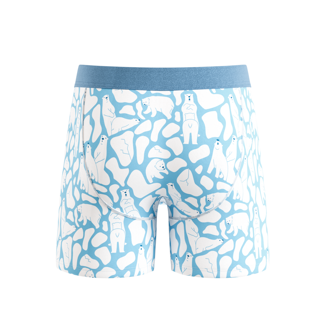 The Polar Polka | Polar Bear Scene Ball Hammock® Pouch Underwear With Fly