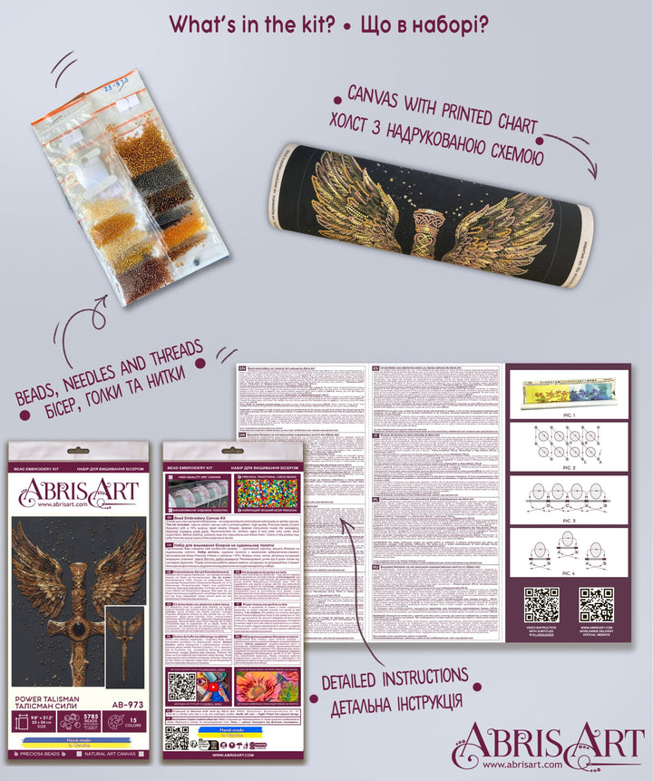 Main Power Talisman Bead Embroidery Kit by Abris Art AB-973