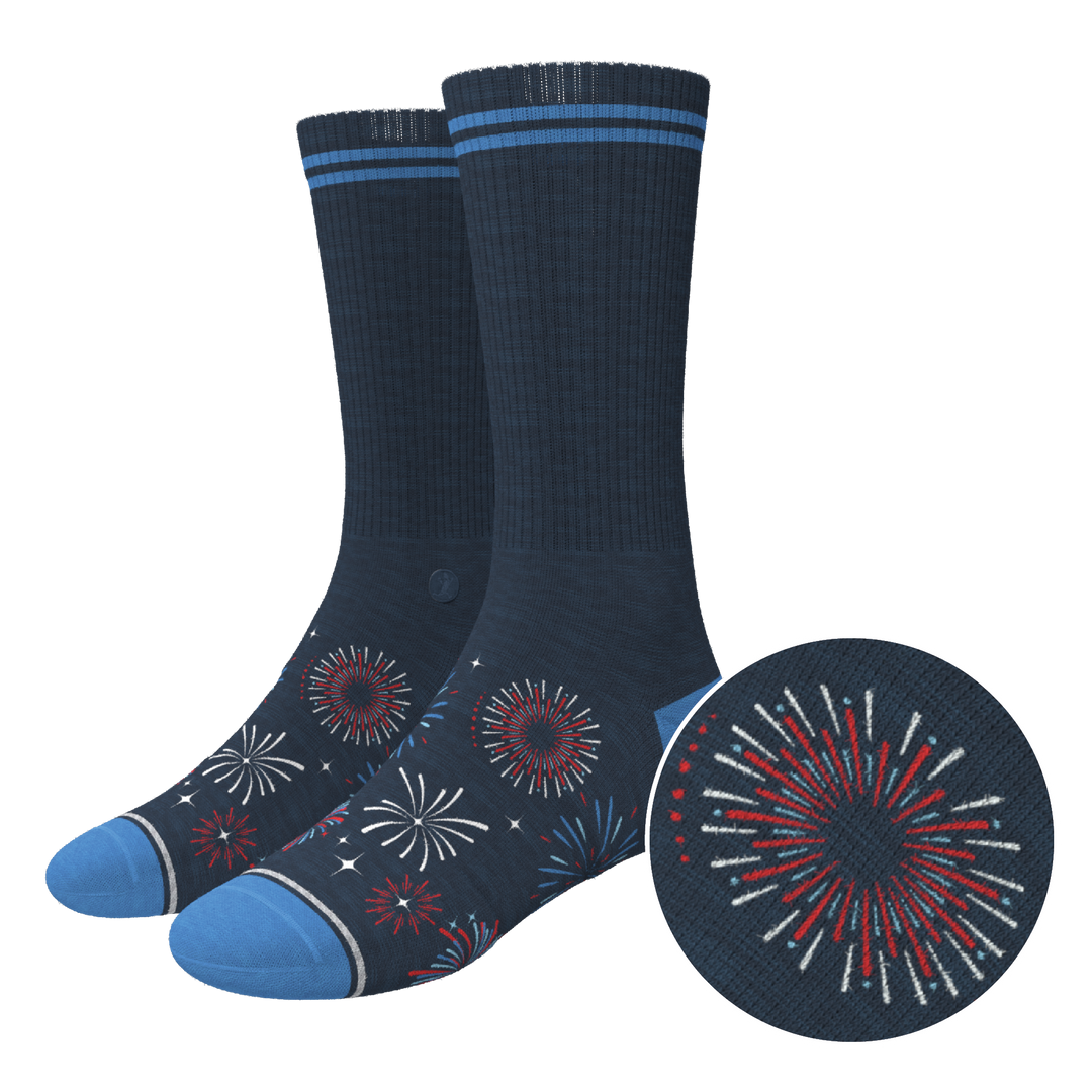 The Pyrotecnips | Naughty Fireworks Heel Hammock™ Crew Socks