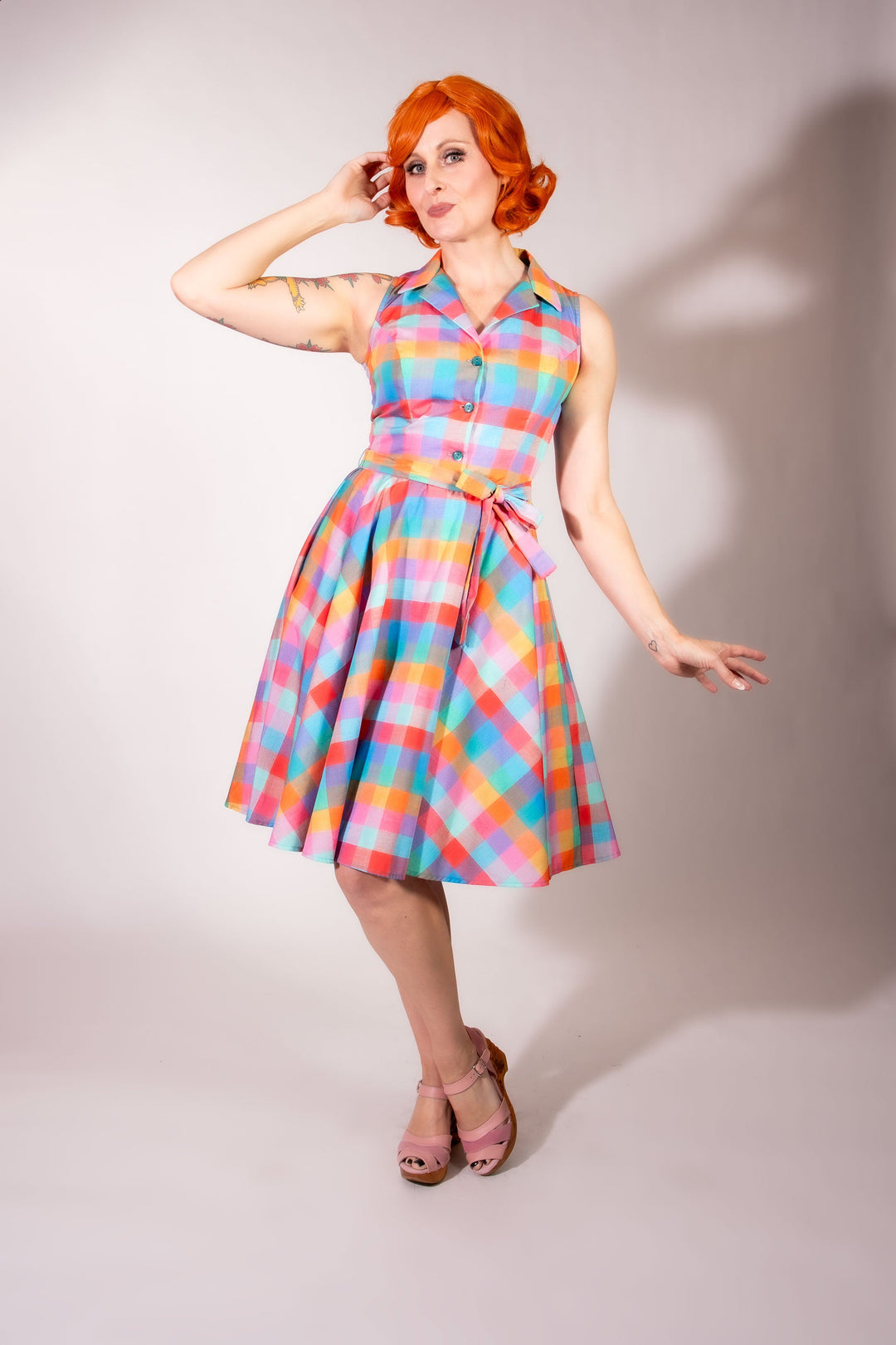 Staci Dress- Rainbow Sherbet