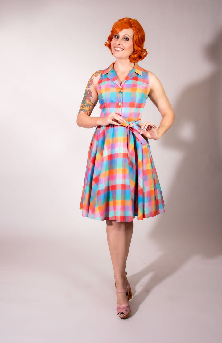 Staci Dress- Rainbow Sherbet