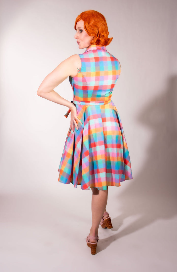 Staci Dress- Rainbow Sherbet