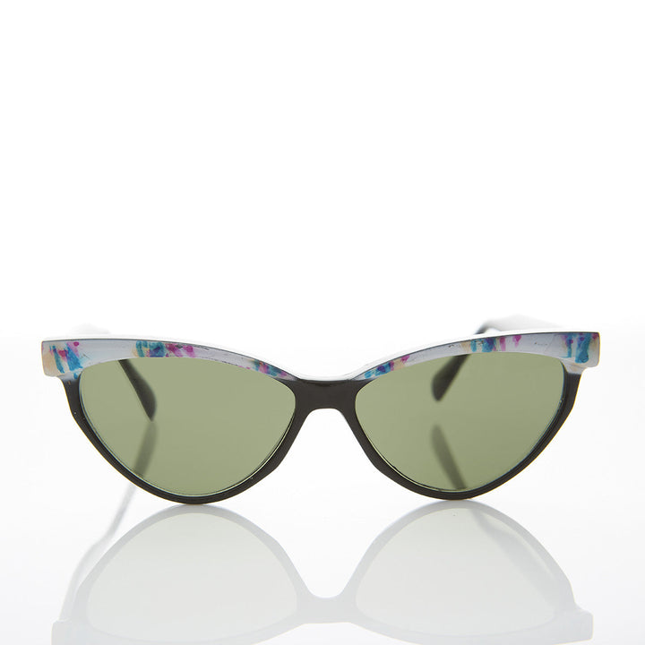 Cat Eye Vintage Sunglass with Raised Browline - Raga