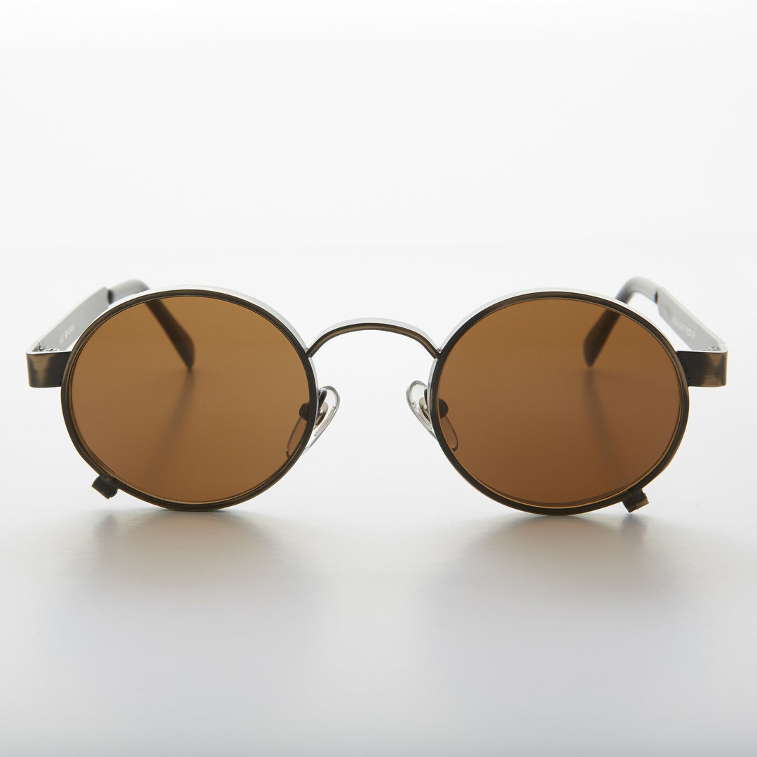 Round Steampunk Vintage Thick Rim Sunglass - Rankin