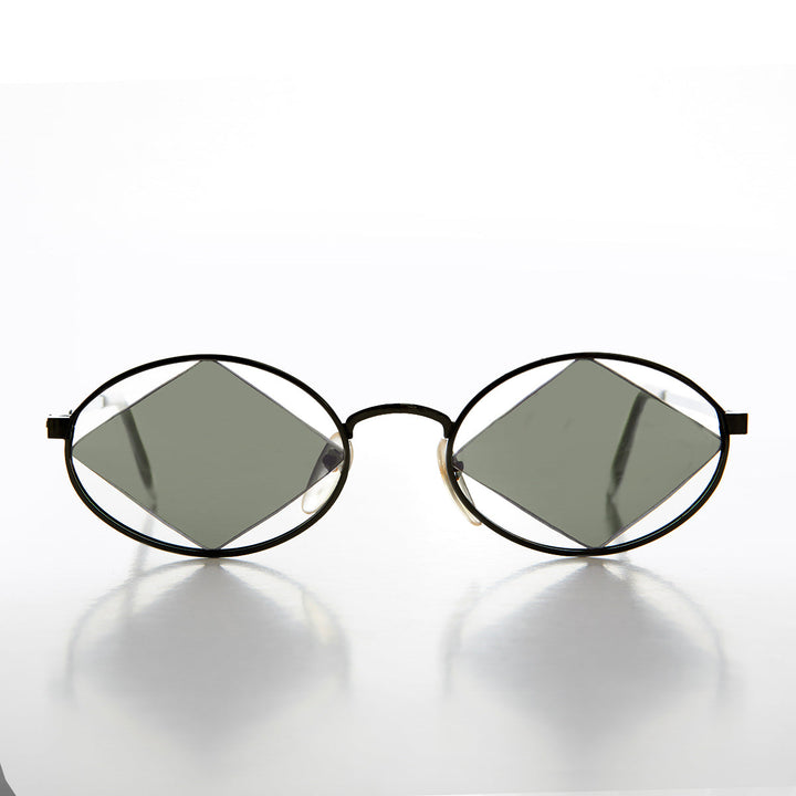 Geometric Floating Diamond Vintage 90s Sunglass - Rashid