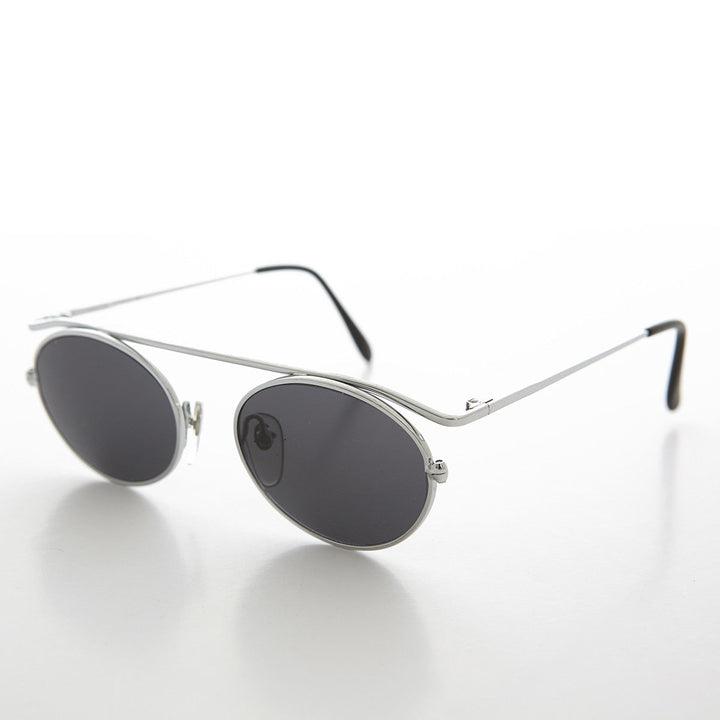 Steampunk 90s Metal Aviator Vintage Sunglass - Raven