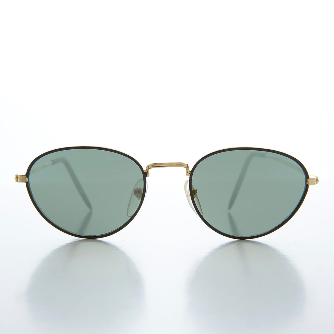 Oval Gold Vintage Sunglasses - Reggie