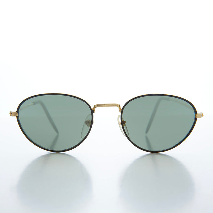 Oval Gold Vintage Sunglasses - Reggie