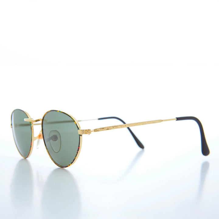 Oval Gold Vintage Sunglasses - Reggie