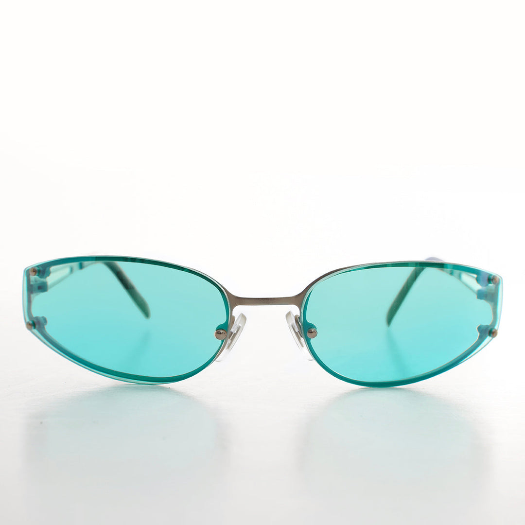 Oval Y2k Wrap Around Sunglasses - Rickey