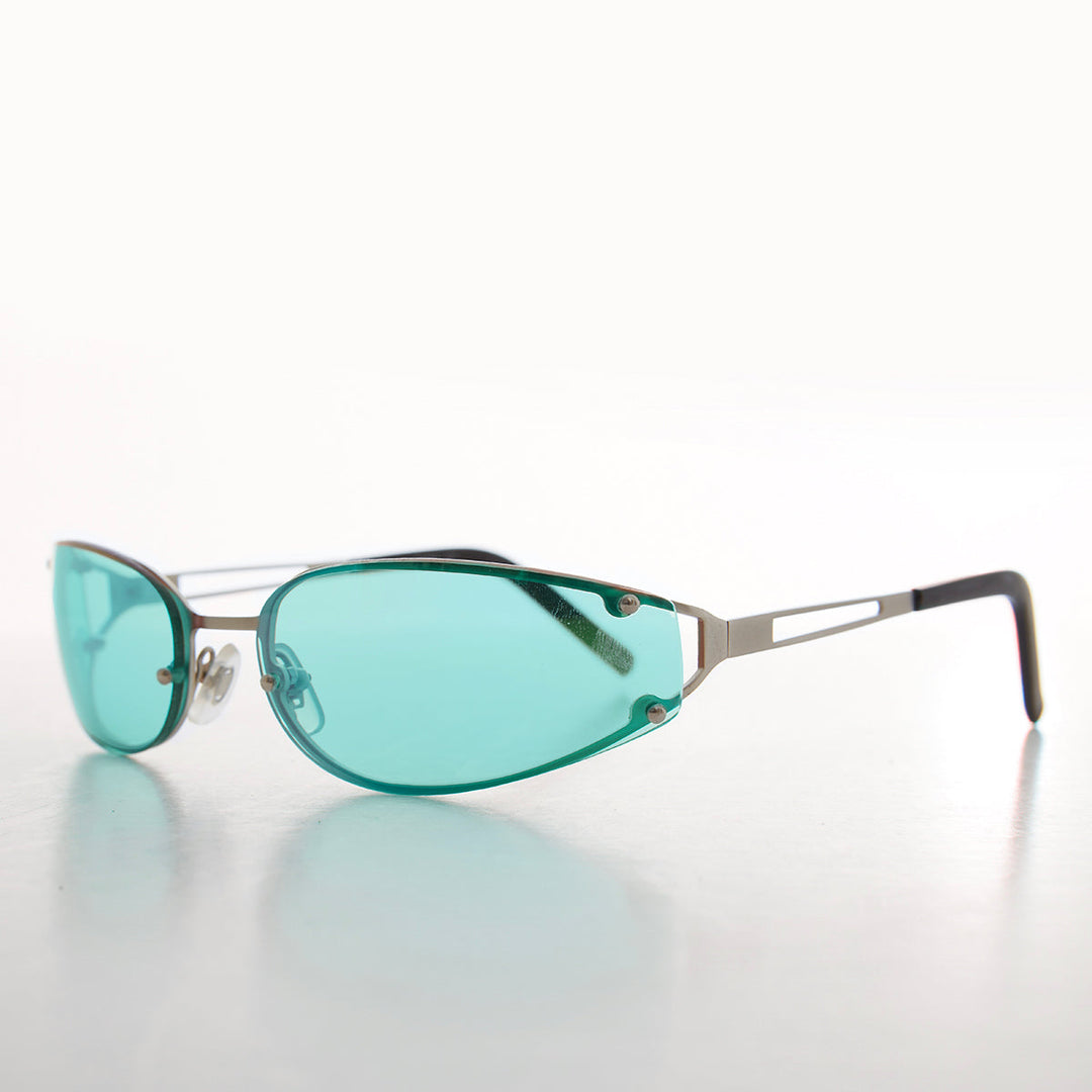 Oval Y2k Wrap Around Sunglasses - Rickey