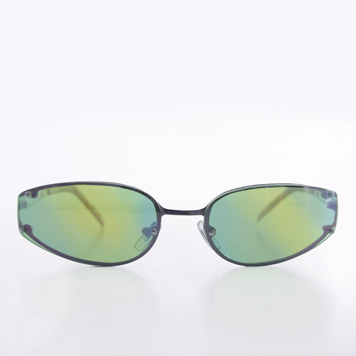 Oval Y2k Wrap Around Sunglasses - Rickey