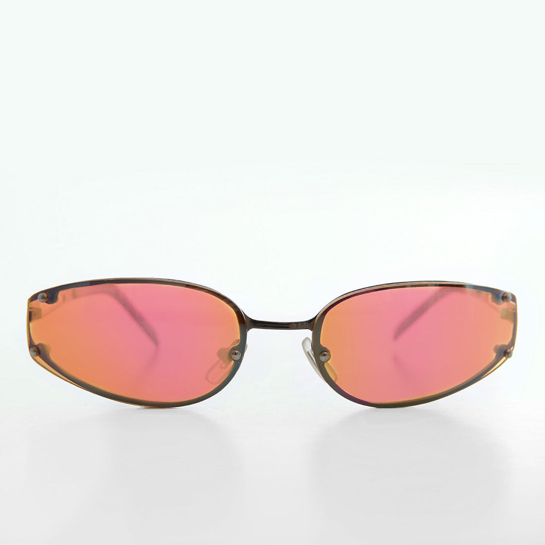 Oval Y2k Wrap Around Sunglasses - Rickey